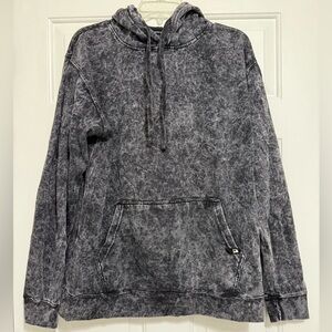 Women’s Black Acid Wash Hoodie
